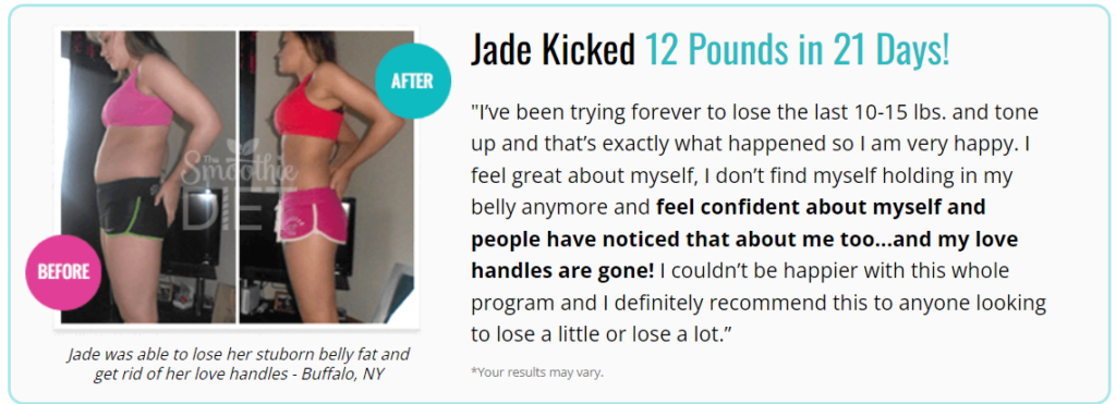 Jade kicked 12 pounds in 21 days!